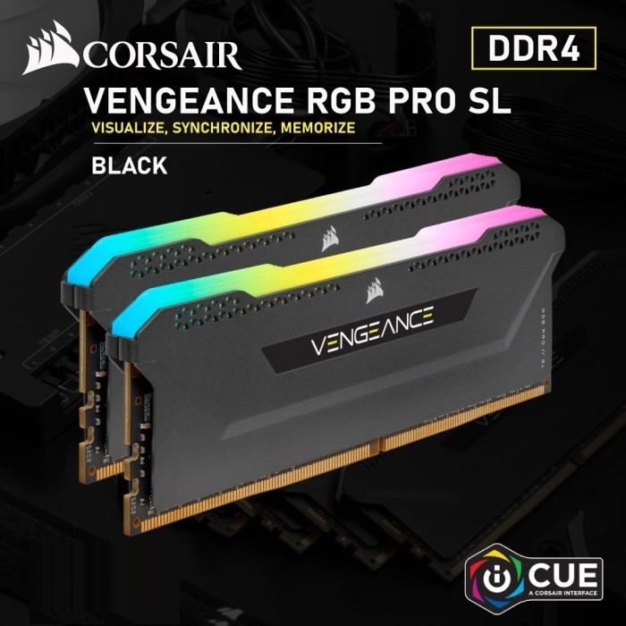 Memory Ram Corsair Vengeance RGB Pro SL 64GB (2 x 32GB) DDR4 3600 MHz