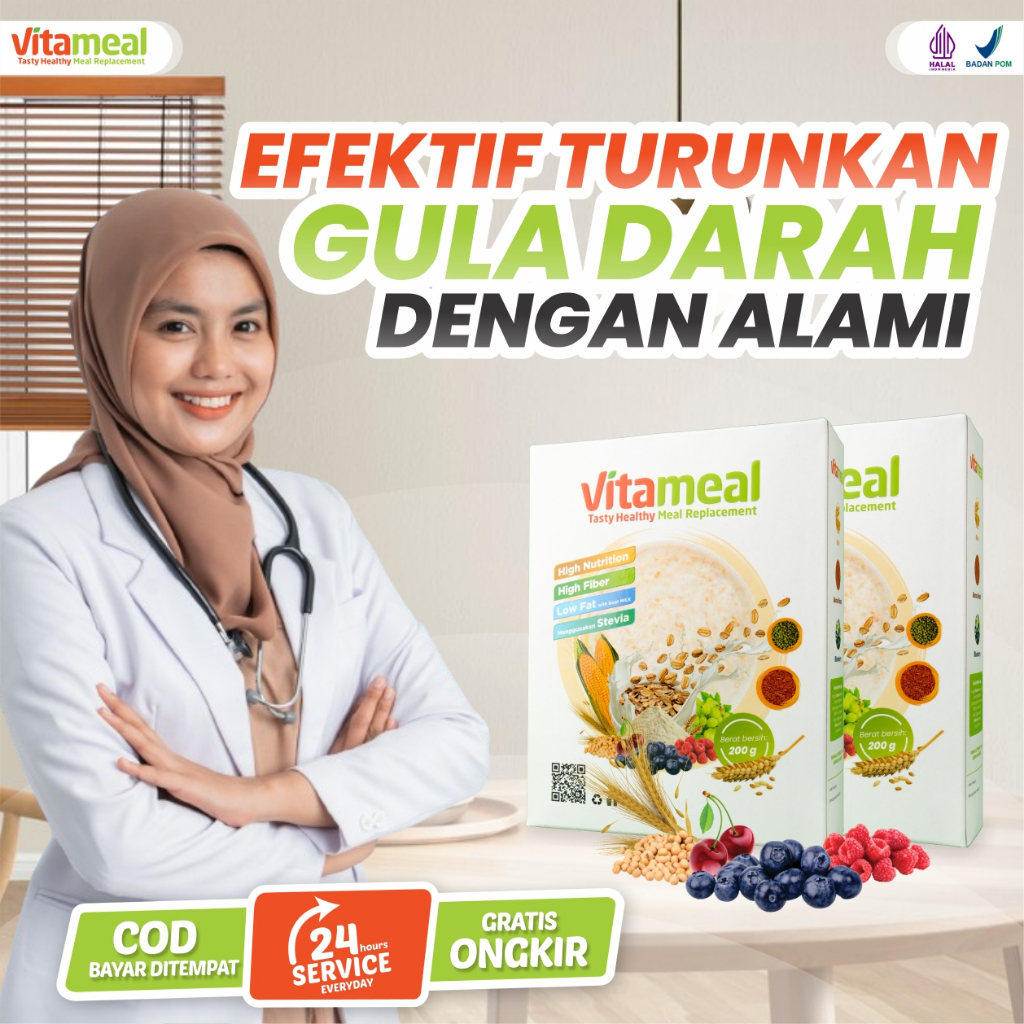 

Vitameal - Sereal Sehat Multigrain Menurunkan Gula Darah Tinggi Menjaga Kadar Gula Mencegah Diabetes