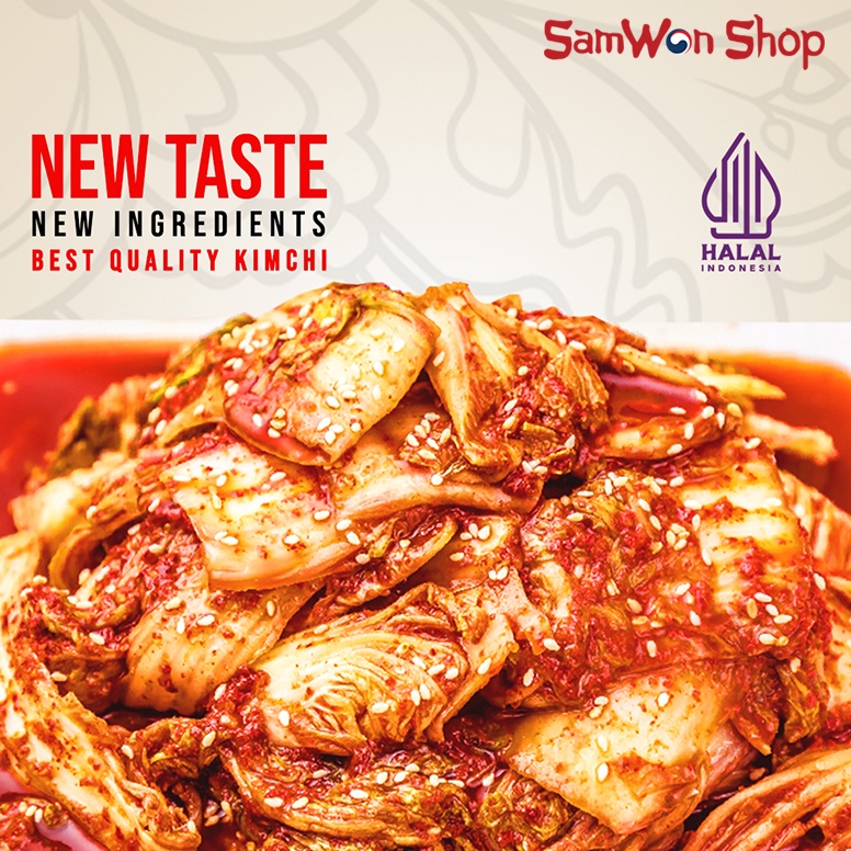 

BEST SELLER SAMWON KIMCHI SAWI FRESH 5 GR FRESHLY MADE ORIGINAL KOREAN FOOD MAKANAN KOREA RASA LEZAT
