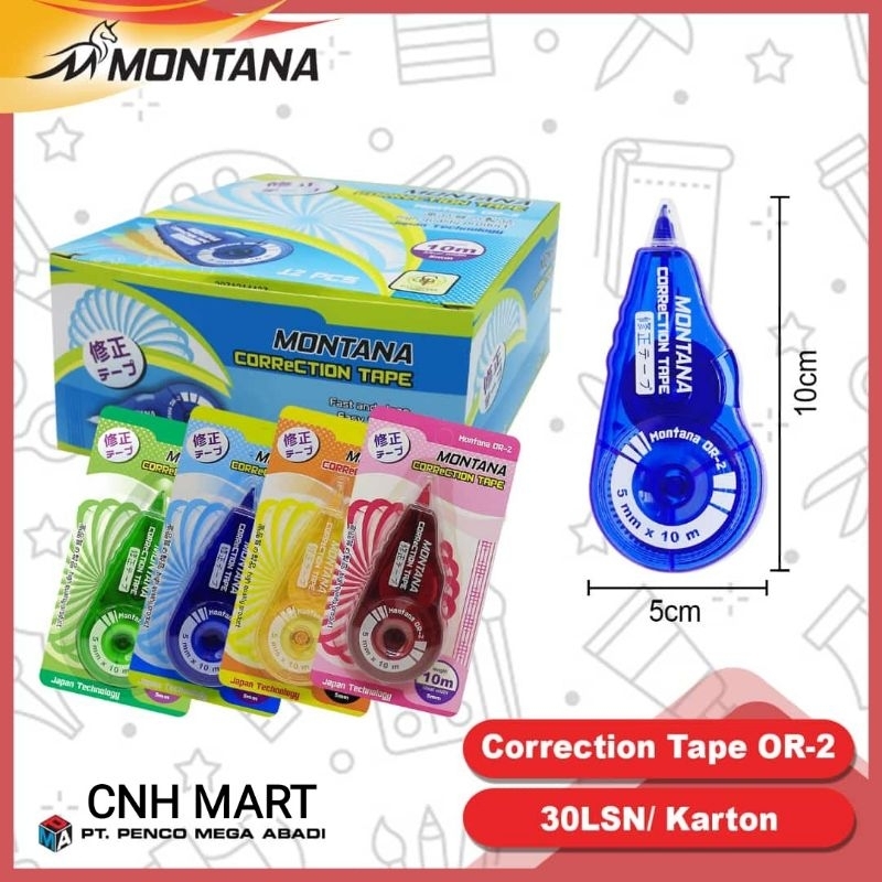 

Correction Tape Montana OR-2 - Tip Ex Kertas Montana OR-2