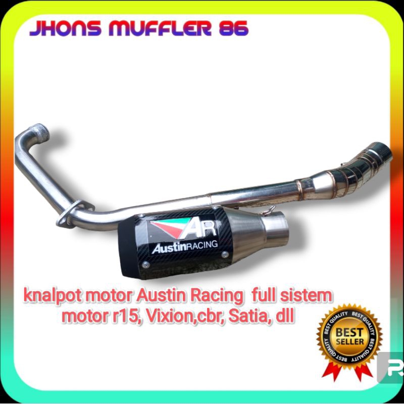 knalpot motor knalpot racing motor knalpot AR knalpot Austin racing tipe short untuk motor 4 tak