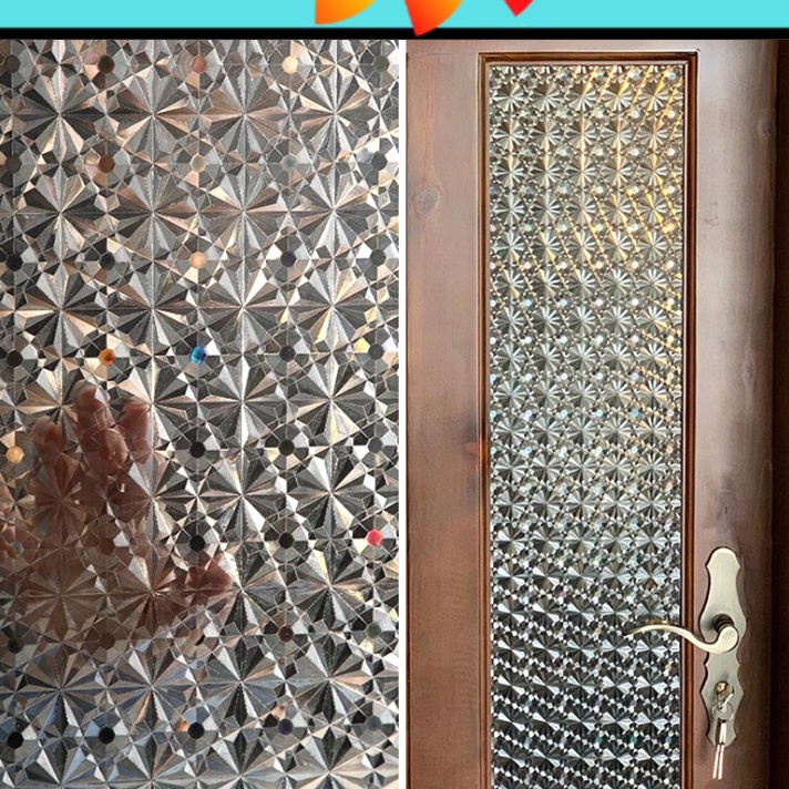 PALING AMPUH STICKER STIKER KACA HOLOGRAM DIAMOND SUNBLAST KACA STICKER SETIKER WALLPAPER PINTU JEND