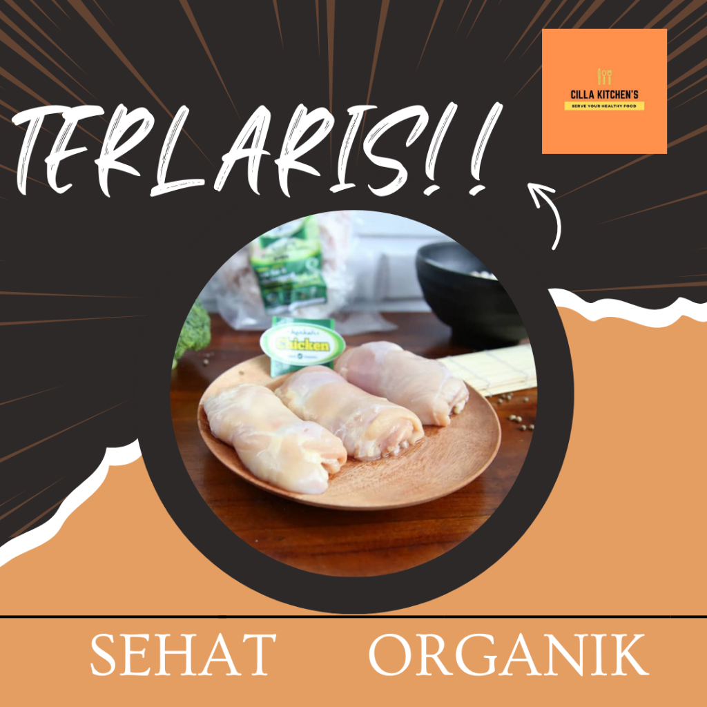 

FROZEN FOOD TERDEKAT JAKARTA SELATAN, Fillet Paha Ayam (1kg) isi 6/ BERKAH CHICKEN / ORGANIK / PROBIOTIK