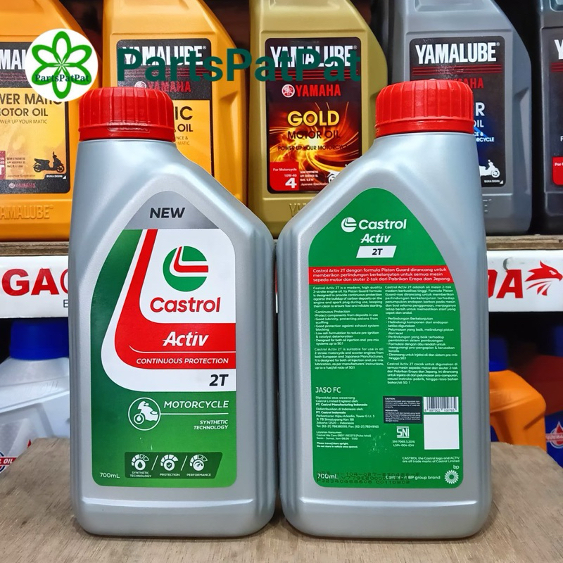 OLI SAMPING CAMPUR CASTROL ACTIV 2T LOW SMOKE 2TAK 07LT 700ML ASLI ORIGINAL