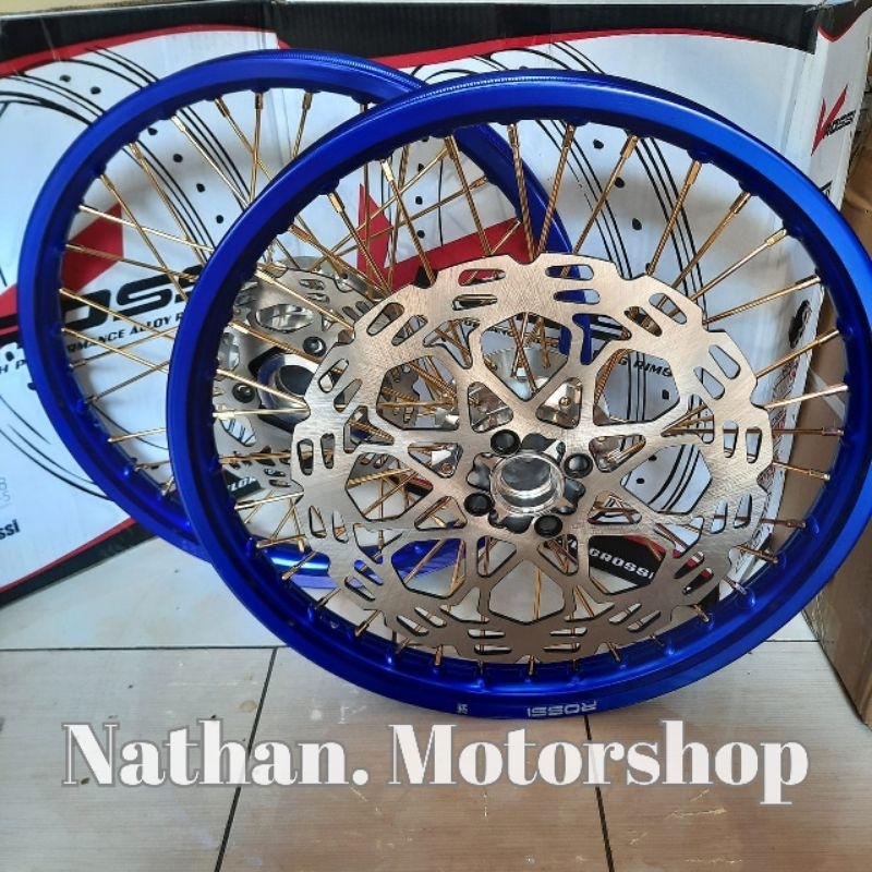 VELG VELG SATRIA FU VELG FU SEPASANG ROSSI RING 17 PLUS PIRINGAN SEPASANG