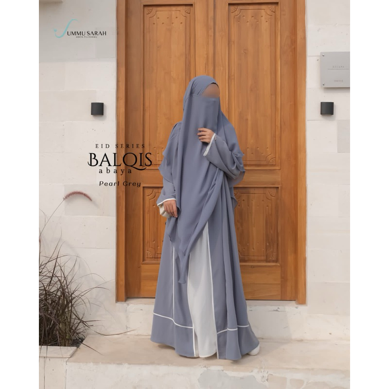 UMMU SARAH-BALQIS EID SERIES-Set mom and kids warna Pearl Grey