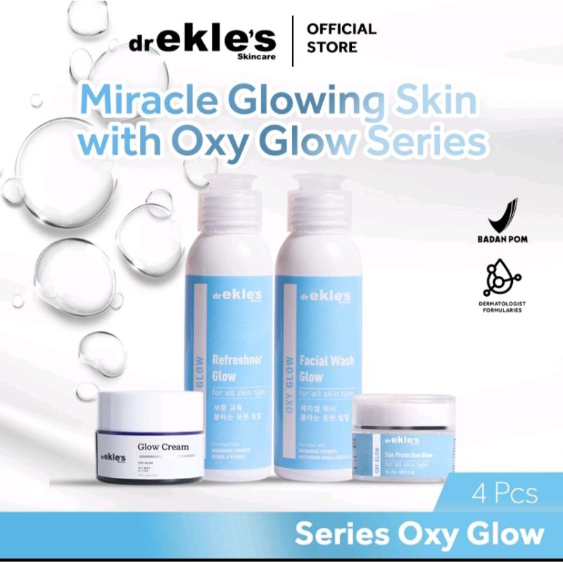 Dr.Ekles Skincare -Oxy Glow Series Brightening Glowing Paket Mencerahkan