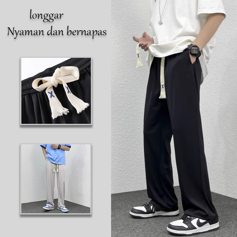 celana korean style celana joger sweatpants pria celana longgar pria celana kasual pria celana panja