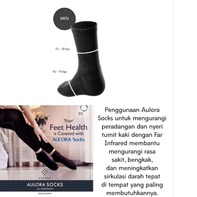 Aulora Socks kaos kaki kesehatan pria
