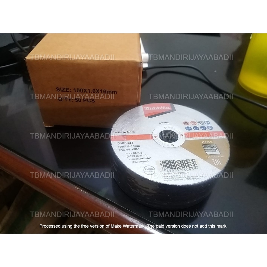 Batu Gerinda Gurinda Potong Besi Thin Cutting Disc 4" Makita D-65947 & D-72241