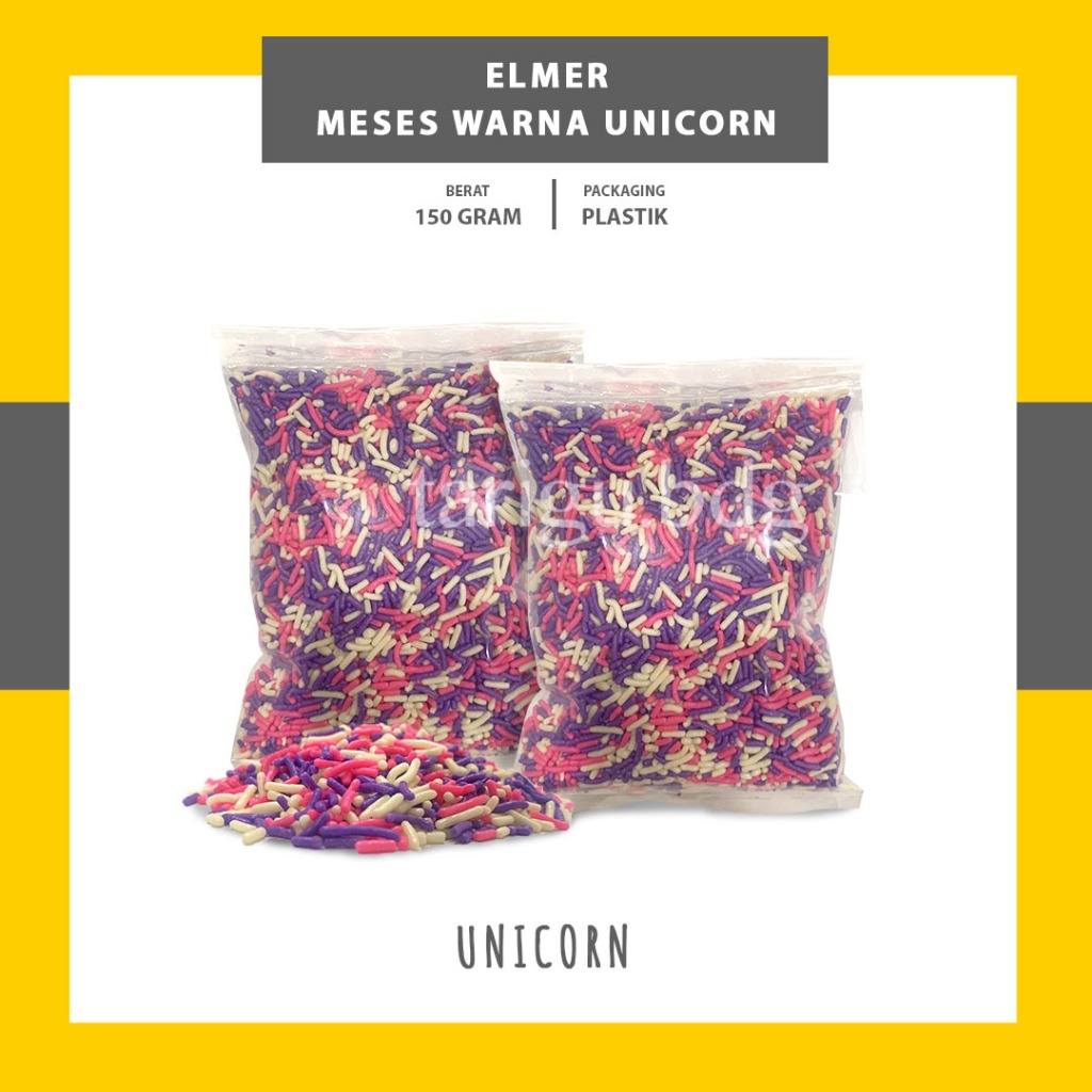 

UNICORN MESES ELMER 150GR - MISES WARNA WARNI - CHOCOLATE RICE SPRINKLES - MESES COKELAT WARNA WARNI