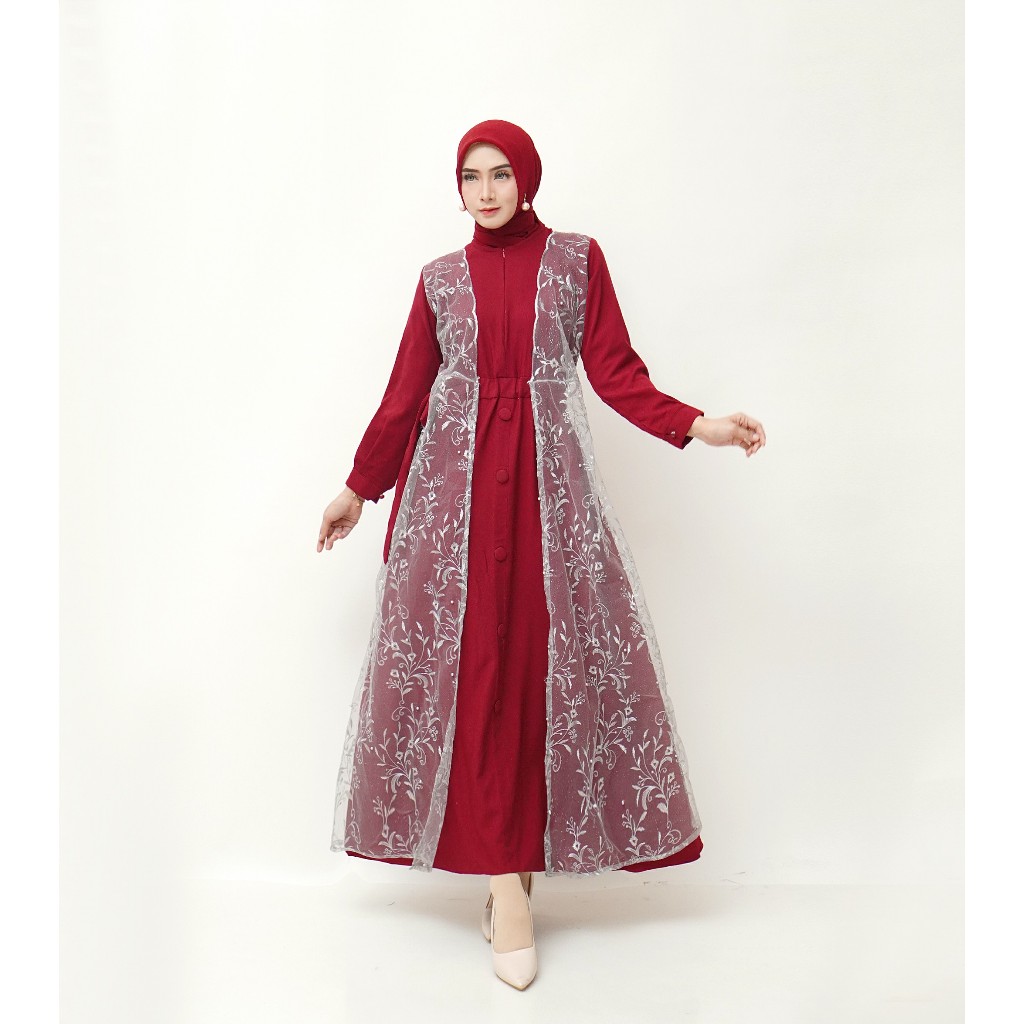 CUCI GUDANG | Gamis Brokat Amanda | Gamis Brokat Kondangan | Gamis Brukat Mewah Elegan Terbaru 2025 