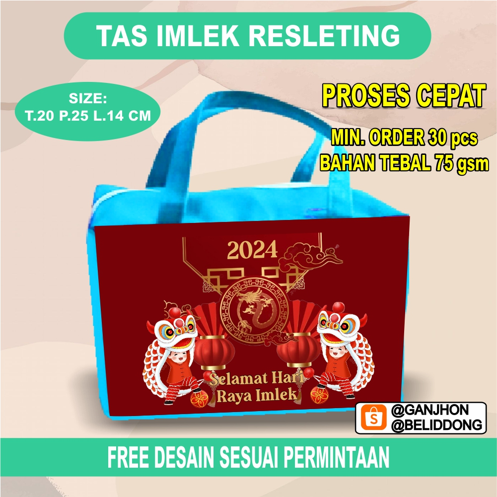 

Tas Hampers Imlek / Tas Souvenir Sovenir Imlek Chinese / Bingkisan Imlek Goodie Bag CUSTOM
