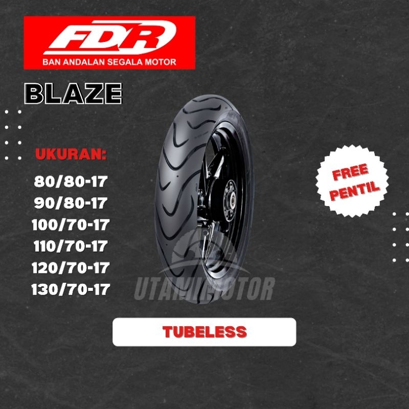 BAN MOTOR FDR BLAZE RING 17 120/70-17 & 130/70-17 TUBELESS
