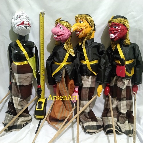 Wayang Golek Punokawan (Semar, Gareng, Dawala dan Cepot) Ukuran Jumbo T60cm Dijual Satuan