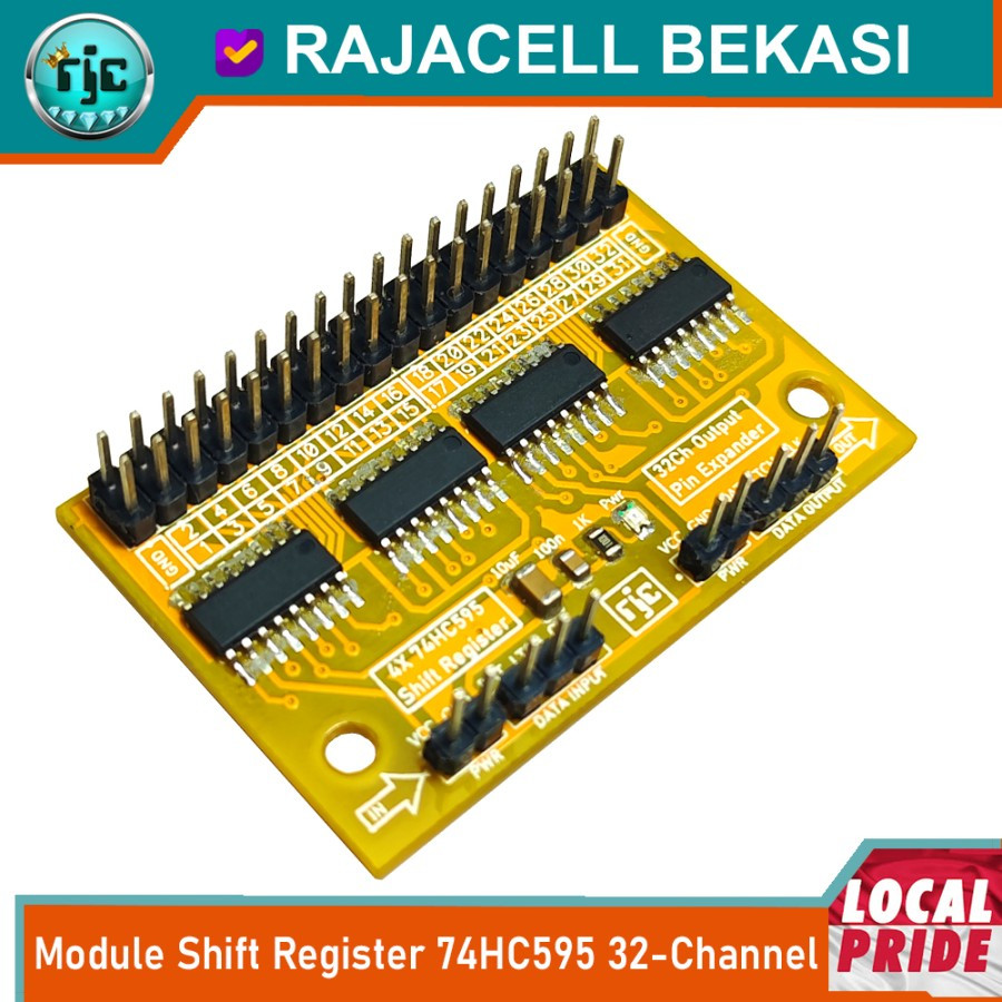 Module Shift Register 32 Ch Output Multiplexer 74HC595 GPIO Expansion