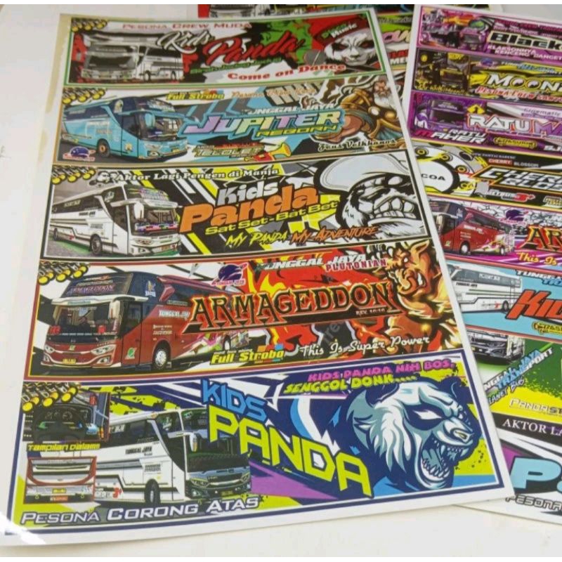 

1 LEMBAR STIKER PALESTINA + BUS / LOGO KEREN T28 P18CM