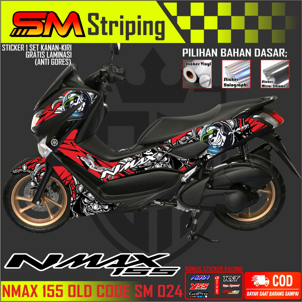 Striping Stiker Nmax 155 Old - Aksesoris Motor Stiker Yamaha Nmax OLD Schotlite VARIASI Stiker Strip