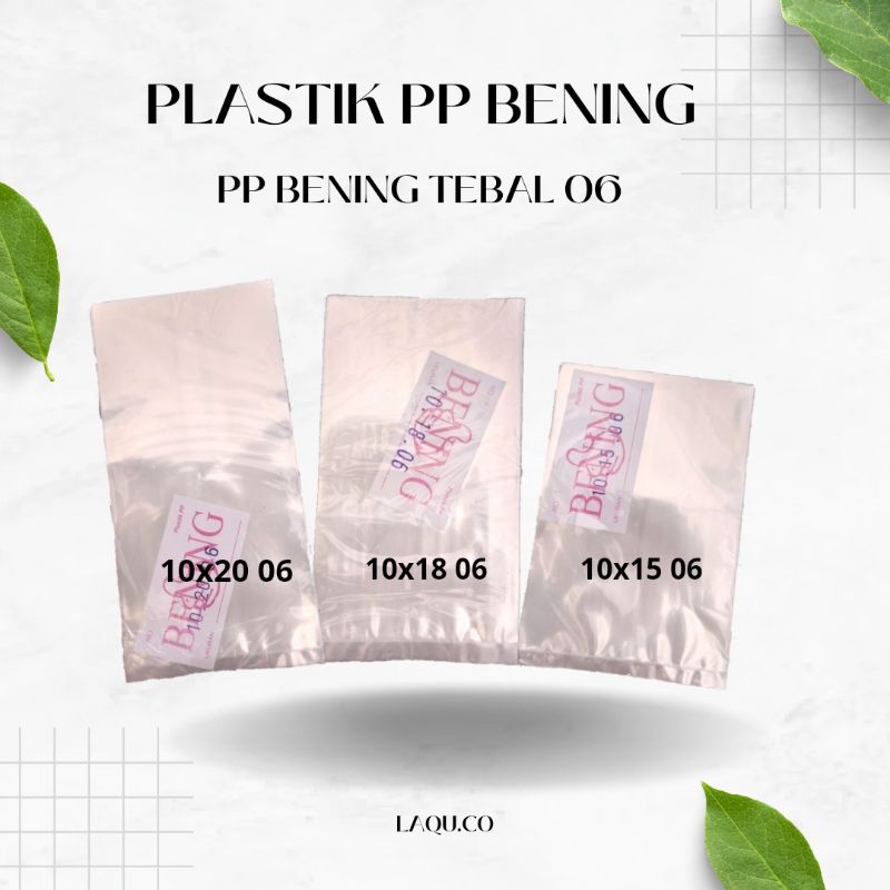 Plastik pp Bening Tebal 06 Ukuran 10x15 10x18 10x20 kantong plastik snack kemasan makanan kemasan sn