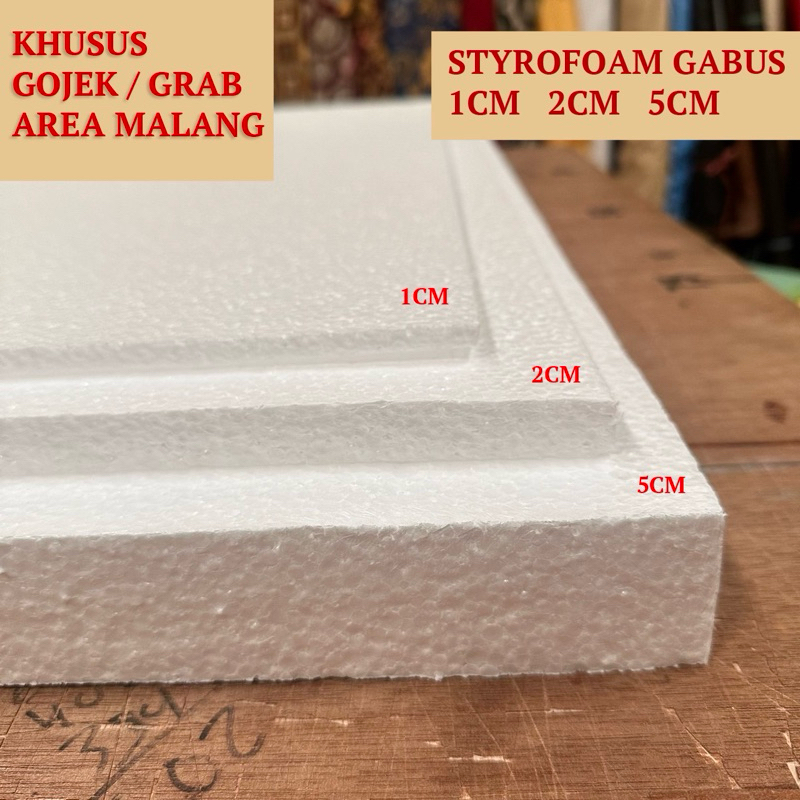 Styrofoam Gabus Lembaran Tebal 1cm 2cm 5cm