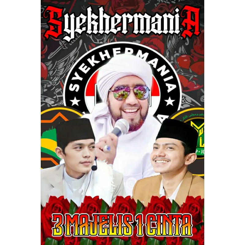 bendera syekhermania 3 majelis 1 cinta