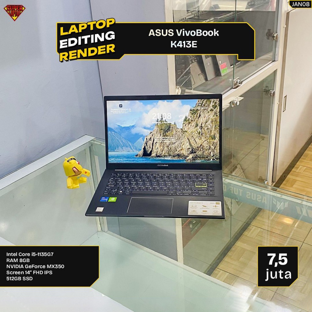 Laptop ASUS VivoBook K413E Intel Core i5-1135G7 RAM 8GB SSD 512GB