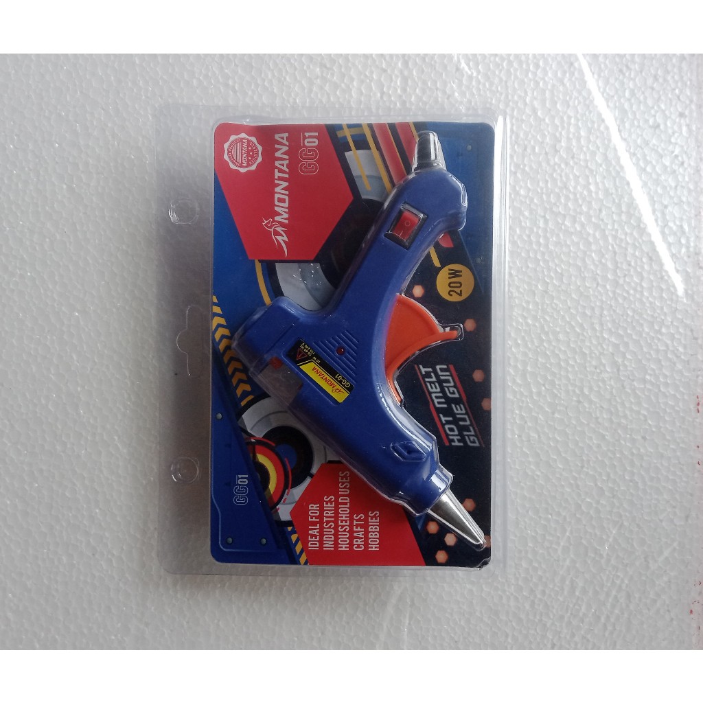 

1 buah alat lem tembak MONTANA Glue gun GG-01 20 Watt per pcs - enc.sup