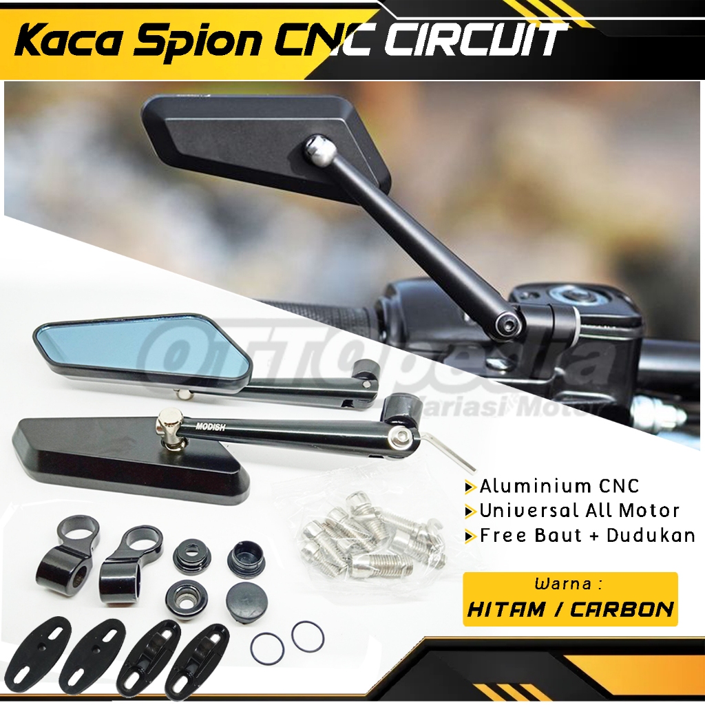 Kaca Spion Motor Circuit Model Rizoma Full CNC NMAX Aerox PCX Vario Filano Ninja Vixion KLX Universa