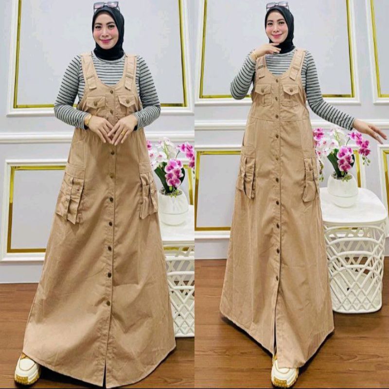 overall wanita | gamis overall kancing | overall jumbo