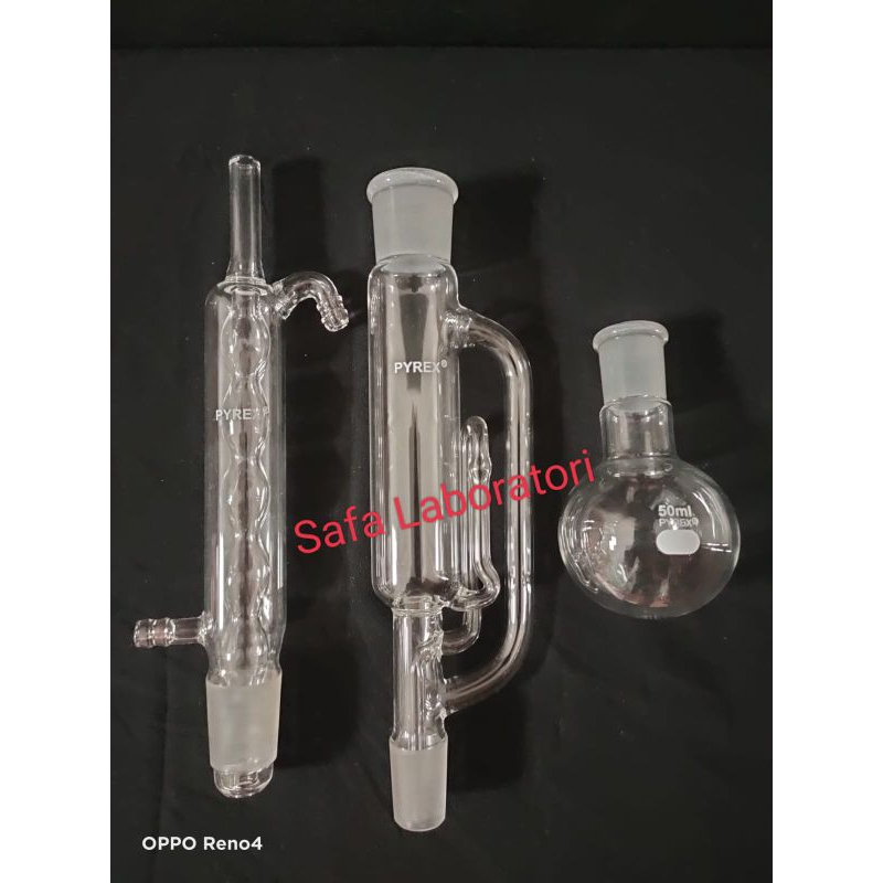 Soxhlet Set 50ml Pyrex / Soxhlet Extractor 50ml Pyrex