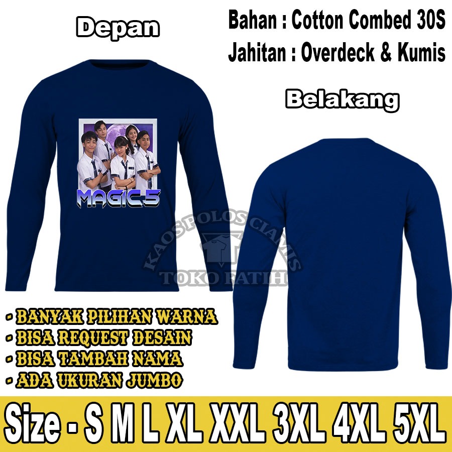 Kaos Dewasa Magic 5 Indosiar Lengan Panjang Combed 30S