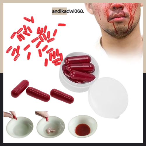 [MURAH] FAKE BLOOD CAPSULE / Prank Darah Palsu / Darah palsu mainan prank murah aman untuk film fake