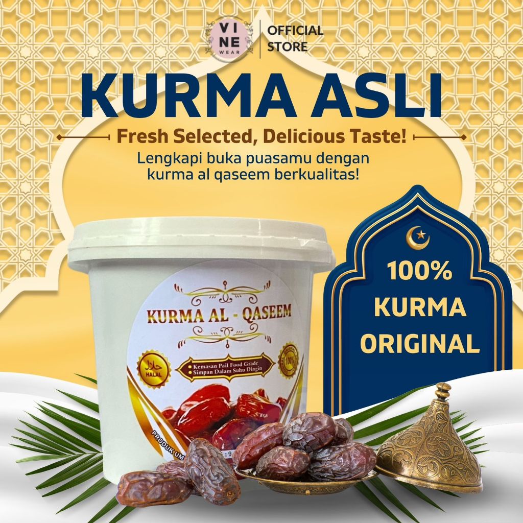 

Kurma Al Qaseem ORIGINAL HALAL Premium 725 gram