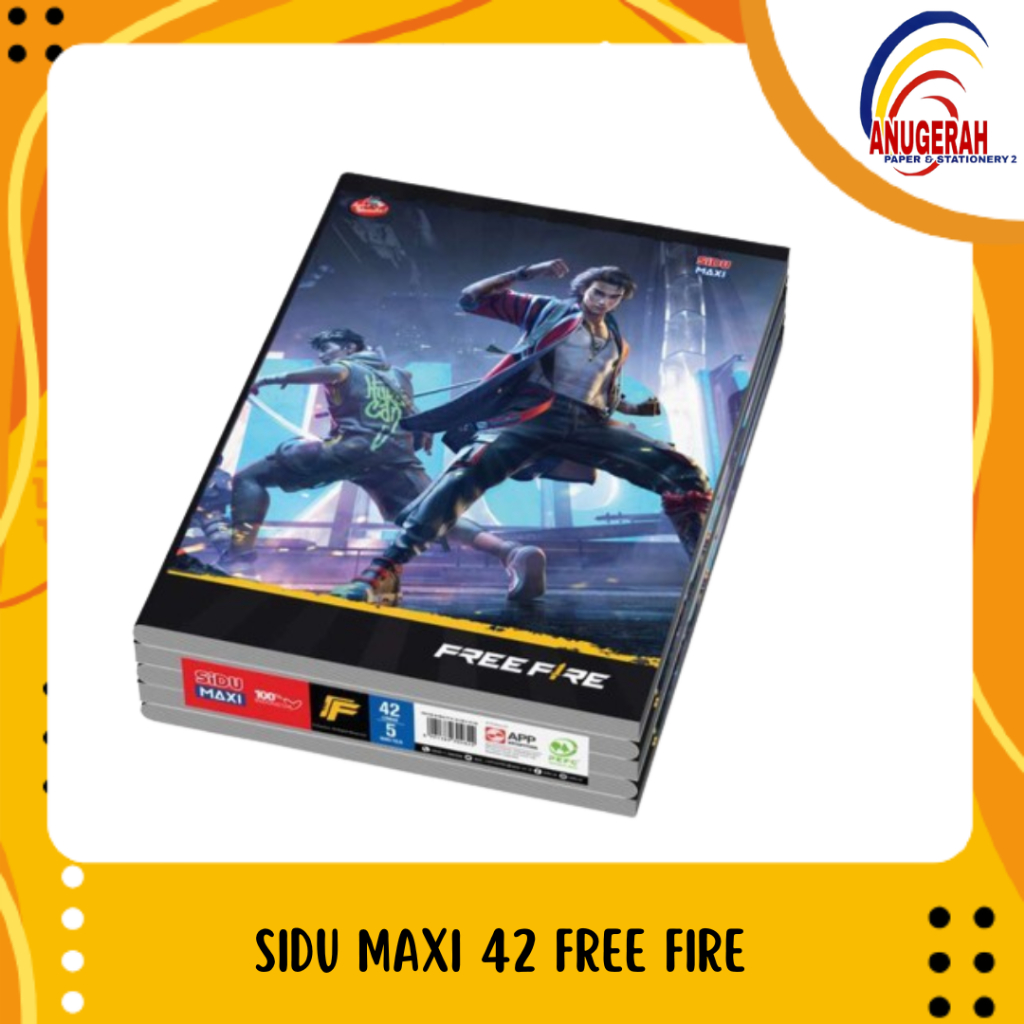 

SIDU MAXI 42 FREE FIRE BUKU TULIS (PAK)