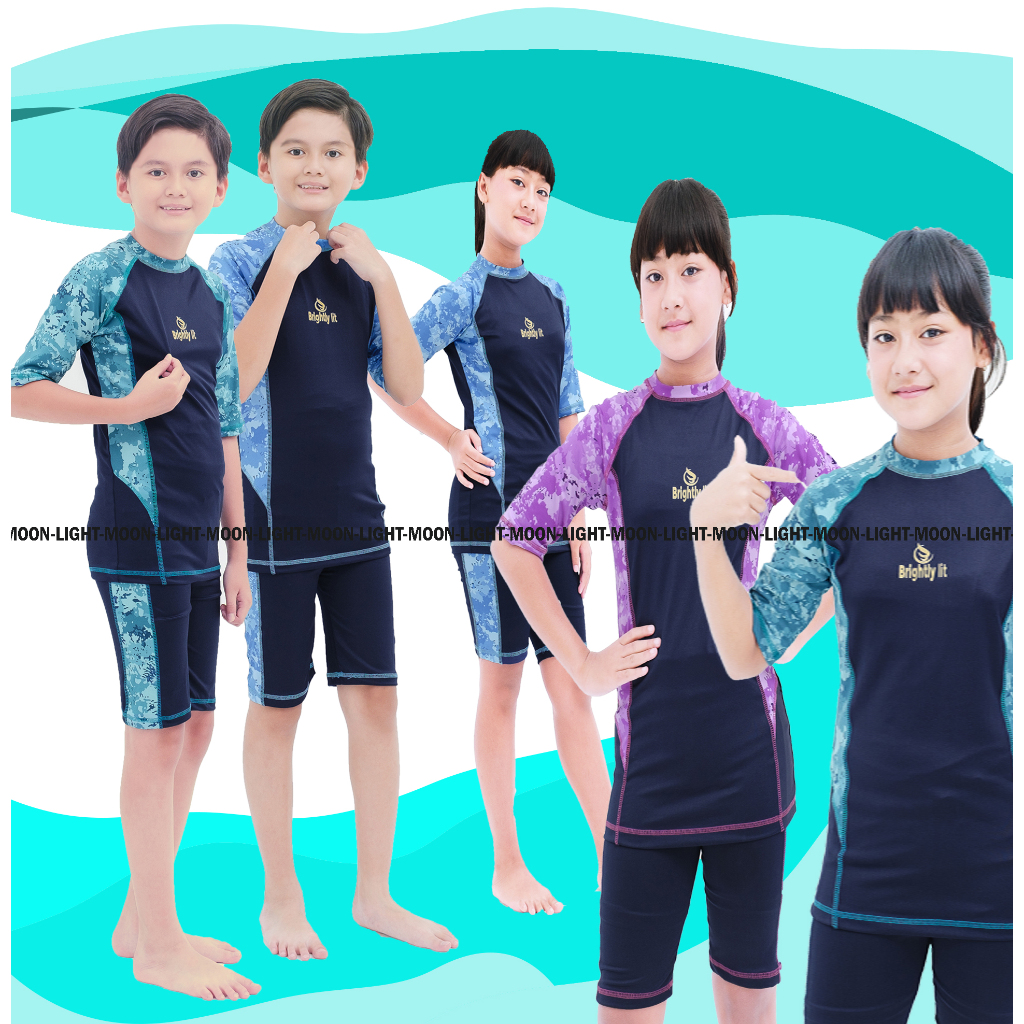 baju renang SD unisex baju renang anak perempuan baju renang anak laki-laki setelan renang anak atas