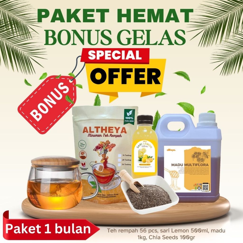 

Altheya Teh Rempah / Rimpang / Ramuan Rimpang / JSR / Teh Detox paket 1 bulan