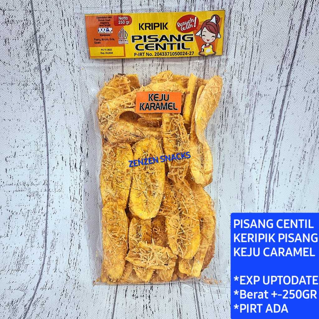 

Piscoklegit_ Keripik Pisang Keju Karamel Pisang Centil +-250Gr