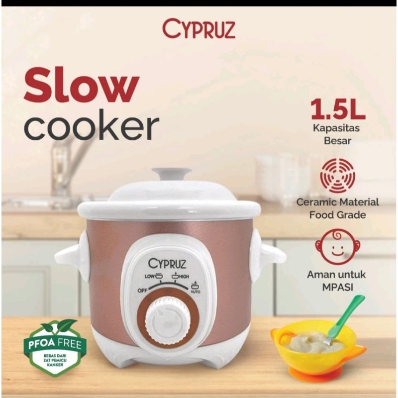 SLOW COOKER CYPRUZ 1,5 Liter SC0066