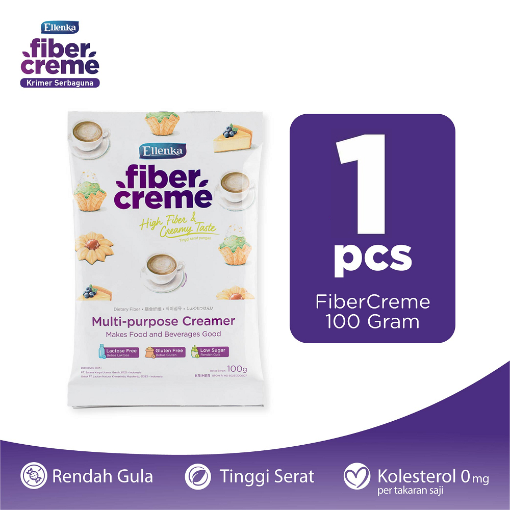 

Ellenka Fiber Creme 100g - Pengganti Susu dan Santan