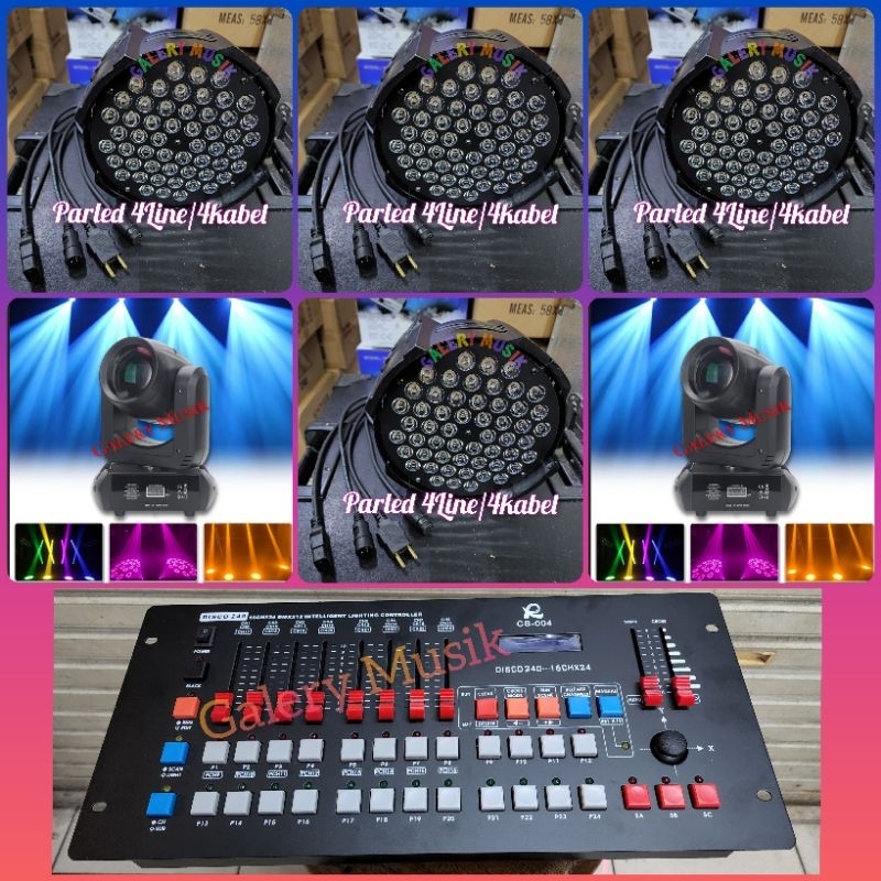 Paket Lampu Lighting sesuai deskripsi dan gambar iklan ya kak  2pcs moving head beam 150watt1 pcs Mi