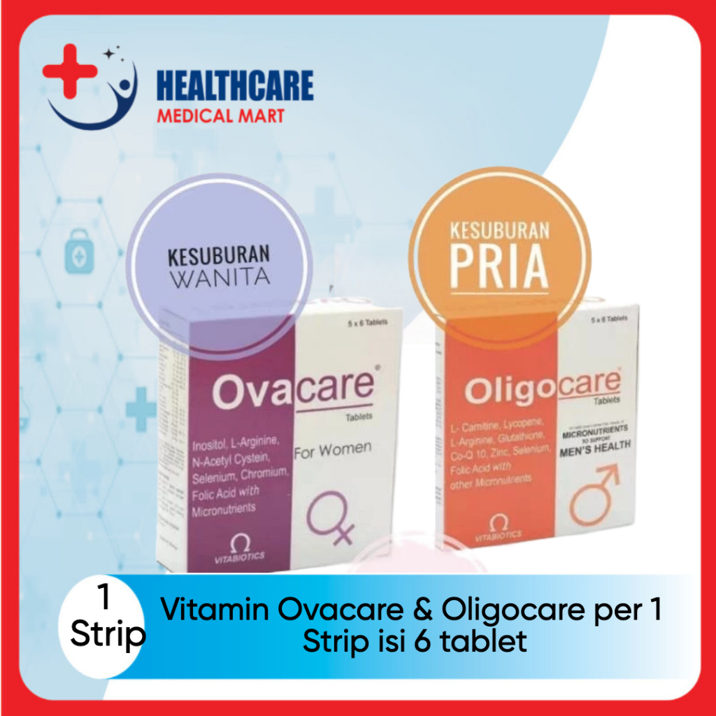 Ovacare & Oligocare Vitamin  kemasan 1 Strip isi 6 Tablet