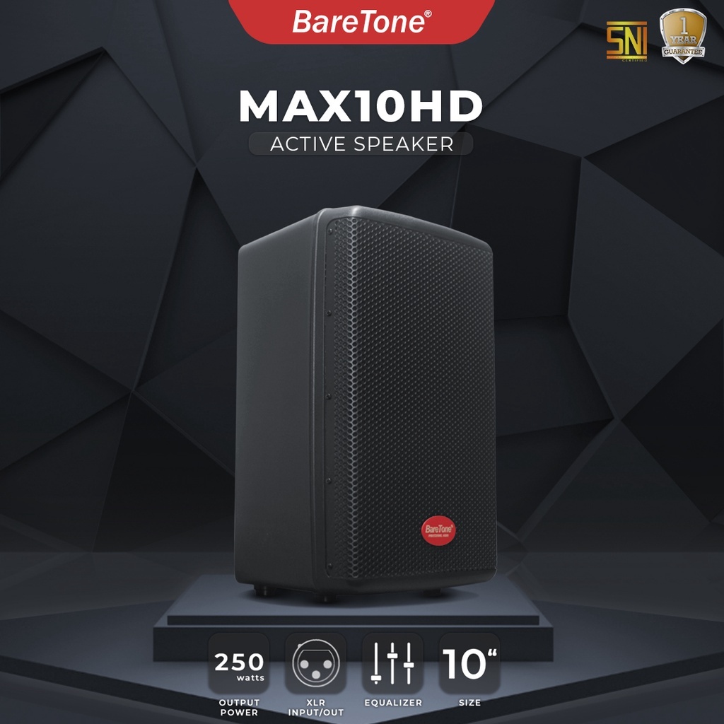 speaker aktif baretone max 10hd baretone max10hd baretone max10 hd 1 unit