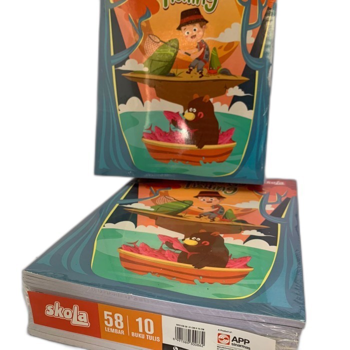 

( Pack/ Isi 10 Buku ) Buku Tulis Skola By Sidu 58 Lembar