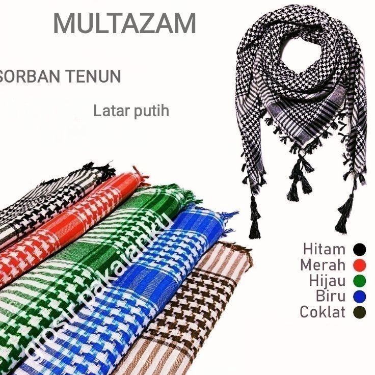 Lagi BagusIdtT4f Sorban Murah Berkualitas Sorban Palestina Sorban Haji Sorban Arab rumbai premium So