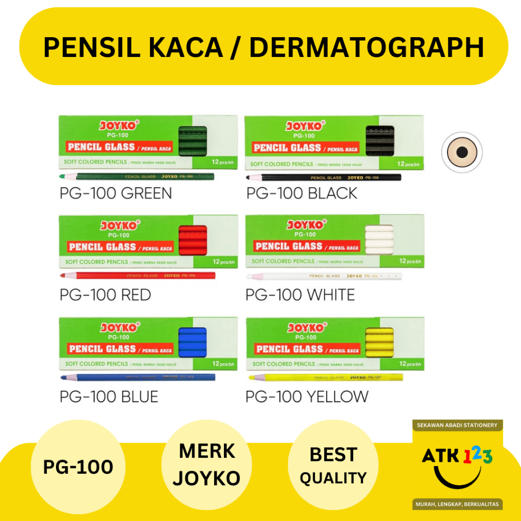 

Dermatograph Joyko / Pensil Kaca / Glass Marking Pencil PG-100