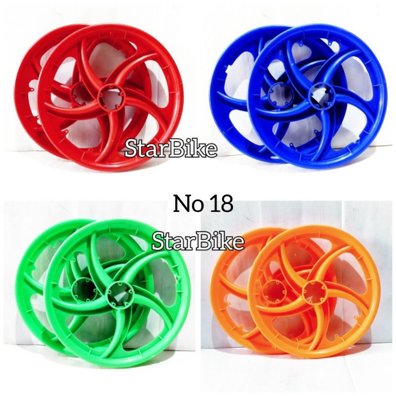 1 Set Velg 18 Klewang Bintang Sepeda Bmx + Alat Komplit Merk Jaguar