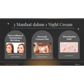 Reglow Intensive Whitening Night Cream BRIGHTENING + ANTI AGING + REPAIRING Sudah BPOM & Halal MUI