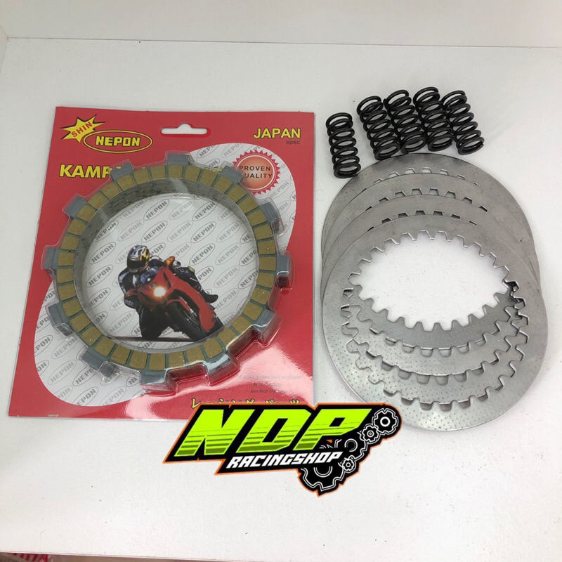Kampas kopling nepon Satria fu + plat bintik besi sepaket per kopling fu racing