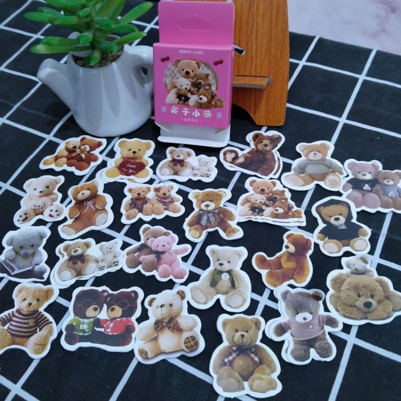 

insfera | stiker | tema : teddy bear | 45 pcs