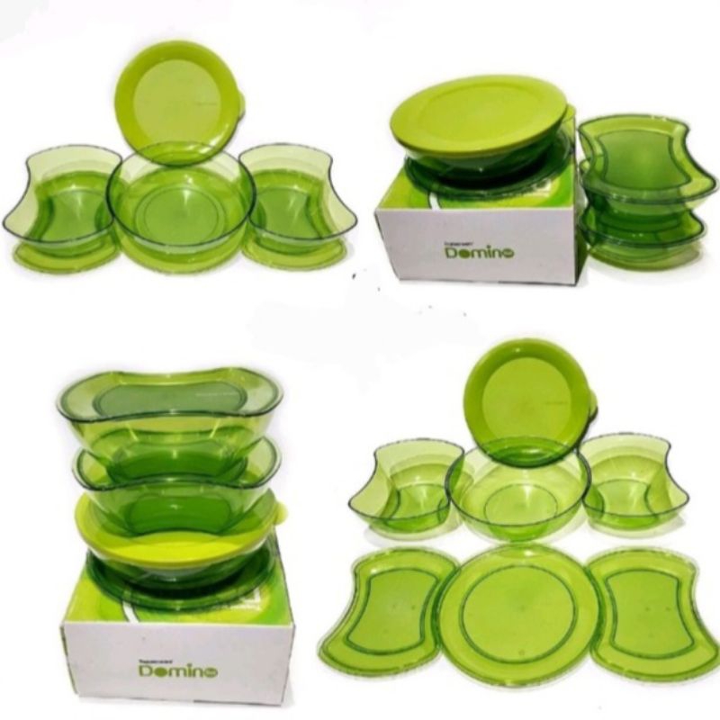 Domino Green Set Table Colection Tupperware [B430]